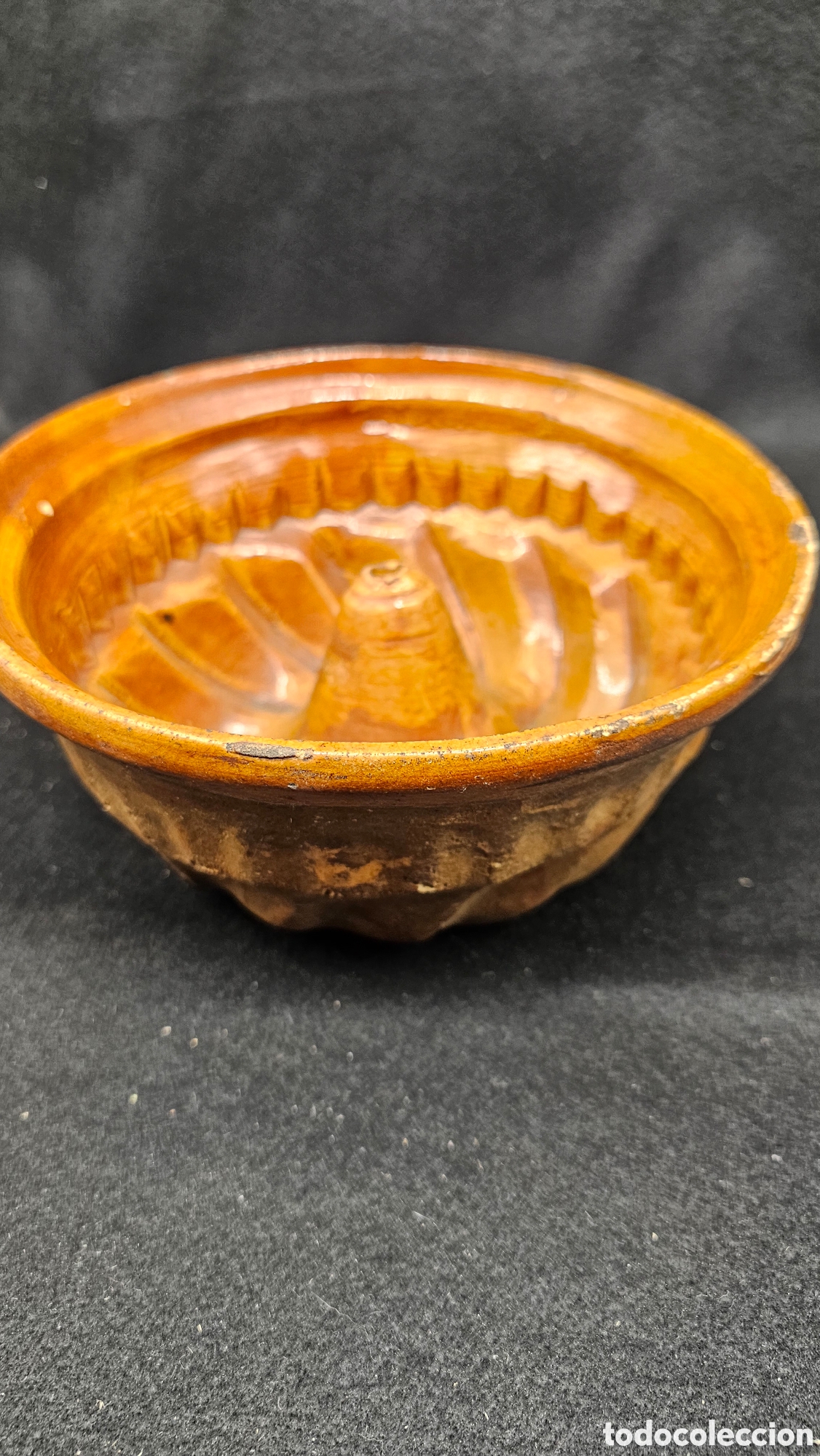 Antig&uuml;edades: Antiguo molde de reposter&iacute;a siglo XIX de barro esmaltado