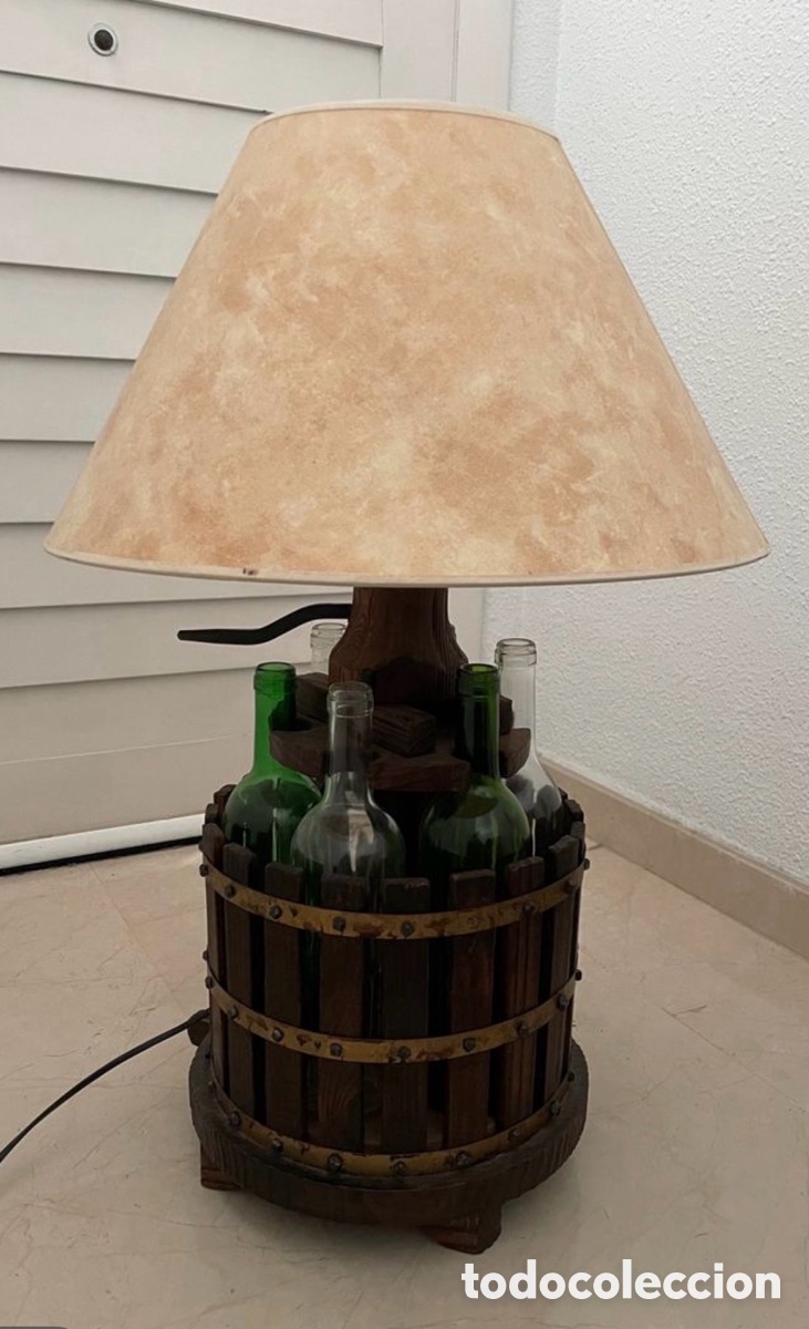 Antig&uuml;edades: L&aacute;mpara Botellero R&uacute;stica - Foto 2