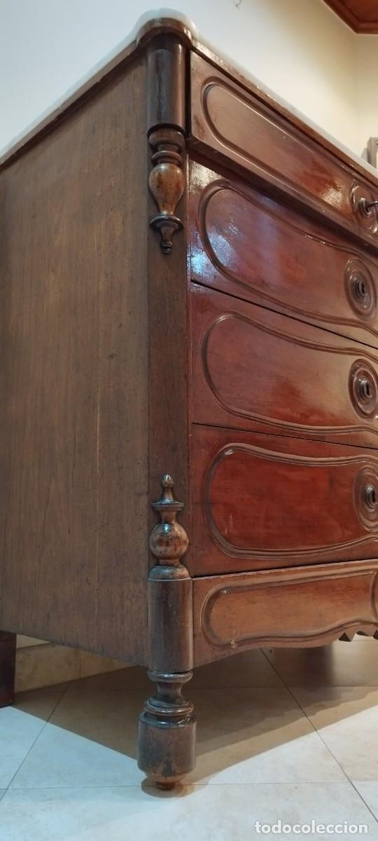 Antig&uuml;edades: C&ograve;moda Antigua con m&aacute;rmol - Foto 2