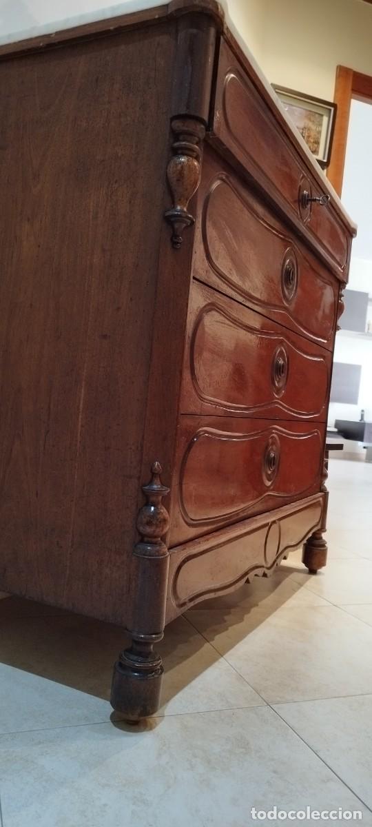 Antig&uuml;edades: C&ograve;moda Antigua con m&aacute;rmol - Foto 3