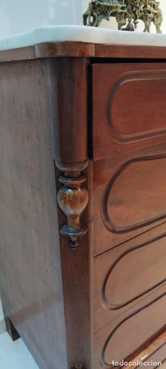 Antig&uuml;edades: C&ograve;moda Antigua con m&aacute;rmol - Foto 4