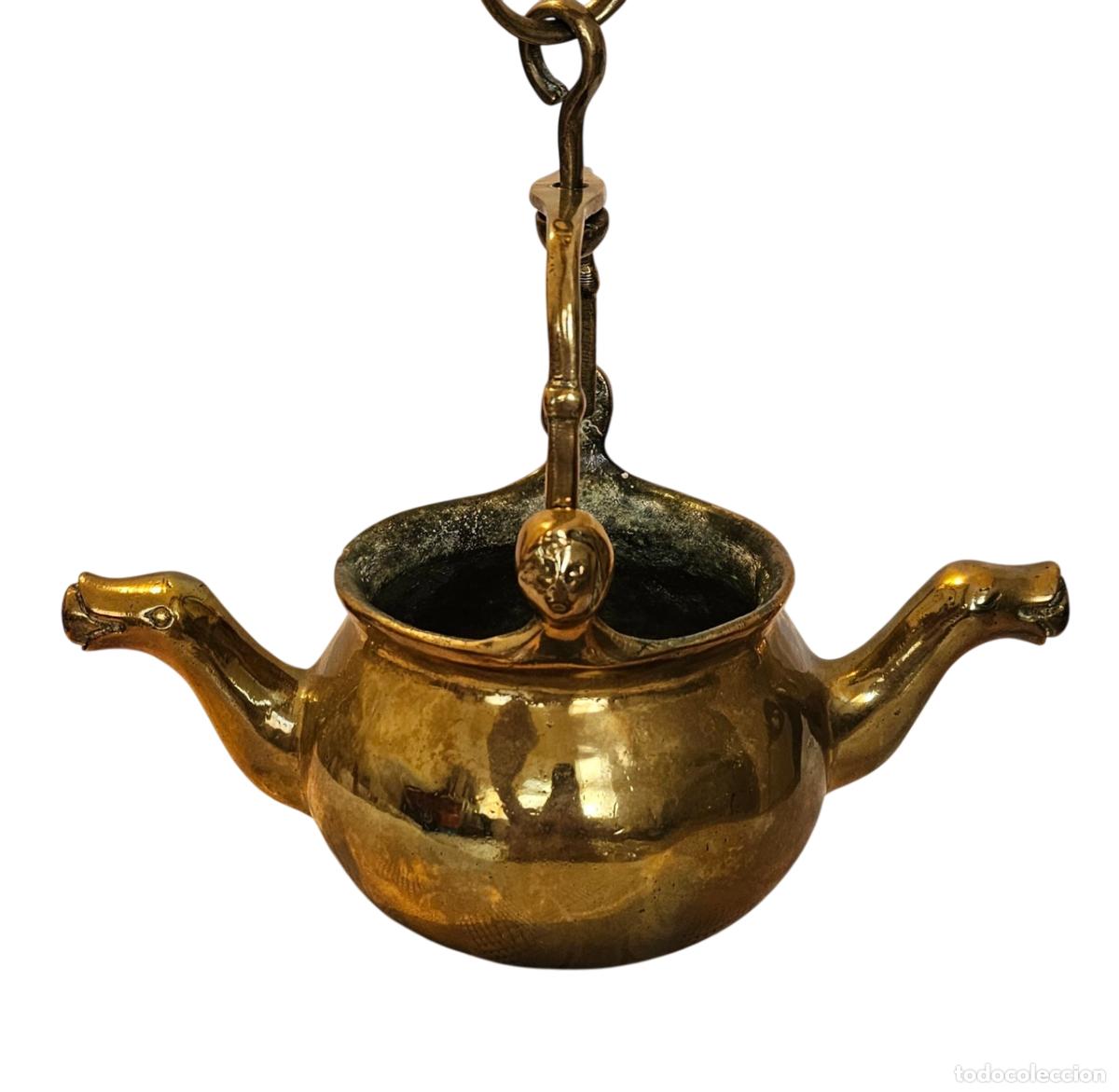 Antiguidades: LAVABO EN BRONCE 2 BOCAS