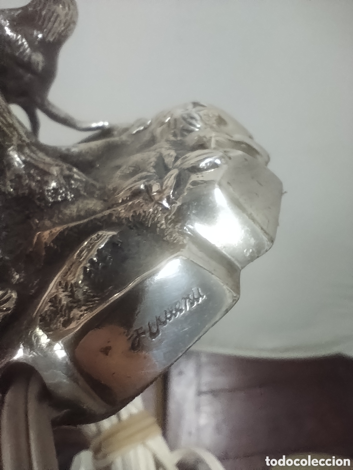 Antig&uuml;edades: L&aacute;mpara Valent&iacute; con ciervo - Foto 6