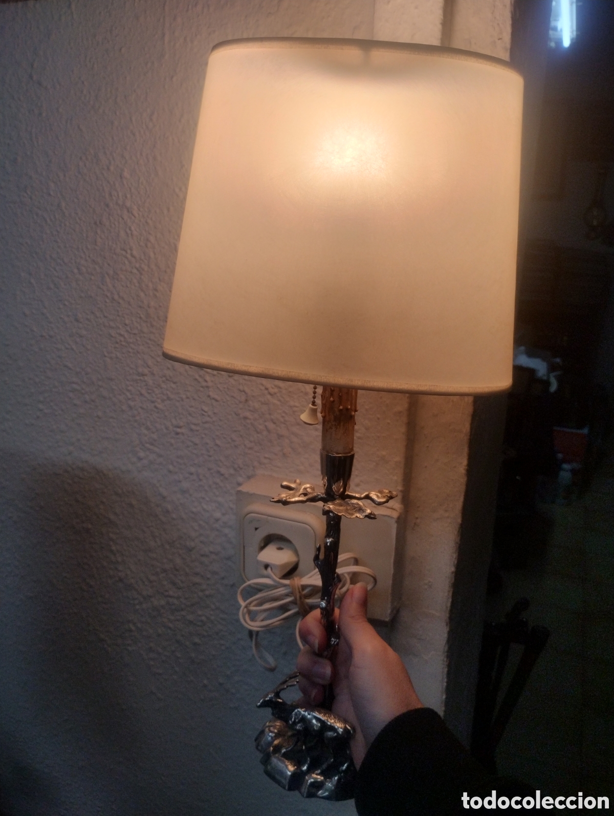 Antig&uuml;edades: L&aacute;mpara Valent&iacute; con ciervo - Foto 7