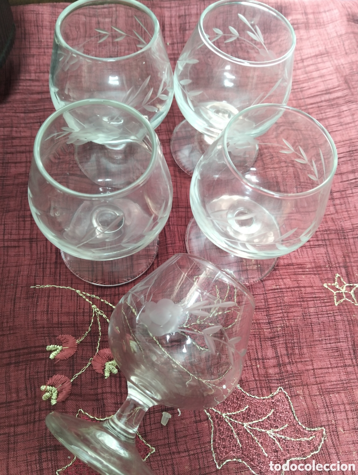 Antig&uuml;edades: 6 Copa brandy pequena a&ntilde;o 60 - Foto 1