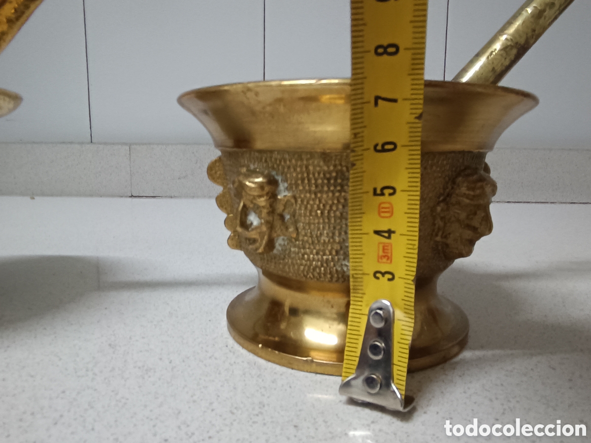 Antig&uuml;edades: Conjunto de 2 morteros bronce. - Foto 6