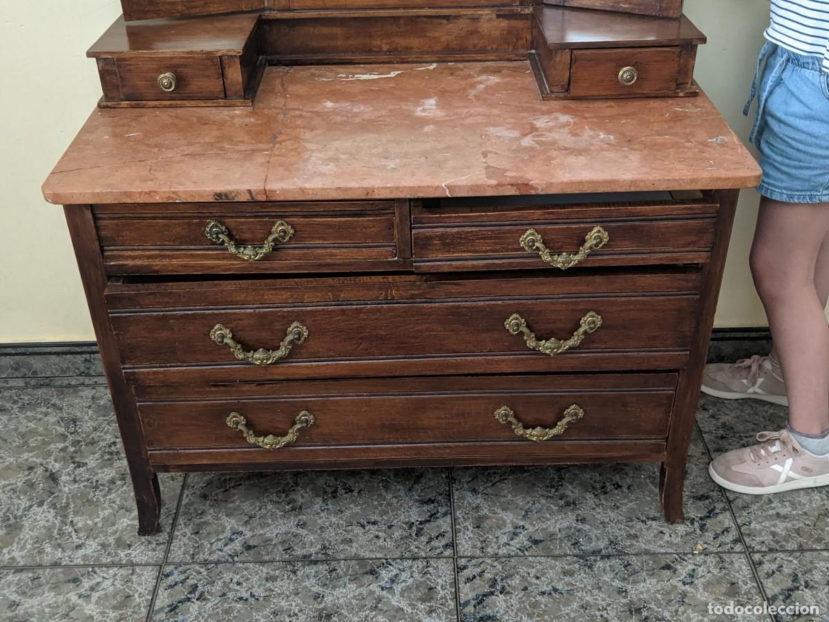 Antig&uuml;edades: C&oacute;moda antigua art deco con espejo tr&iacute;ptico - Foto 10