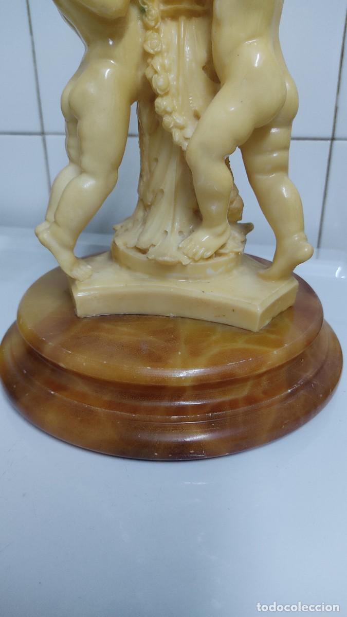 Antig&uuml;edades: Pareja de l&aacute;mparas con querubines - Foto 9