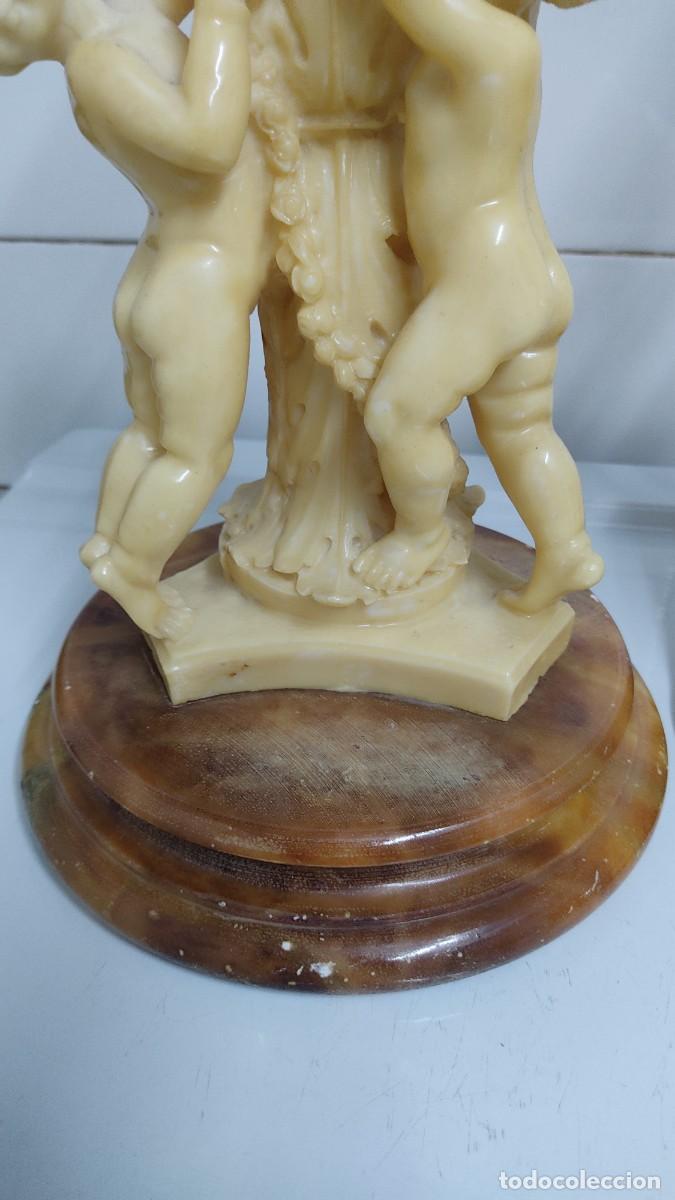 Antig&uuml;edades: Pareja de l&aacute;mparas con querubines - Foto 12
