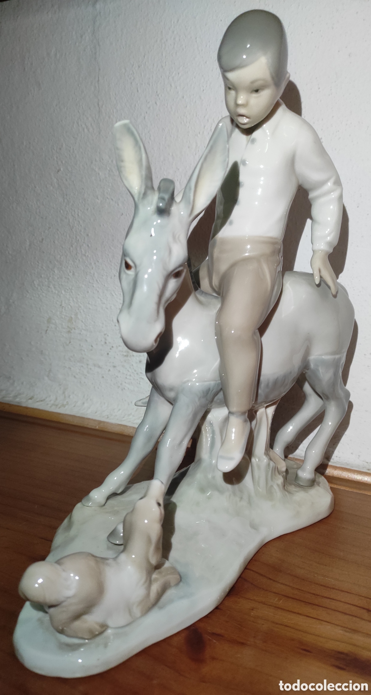 Antig&uuml;edades: Ni&ntilde;o con burro. Lladro. 1970 - Foto 1