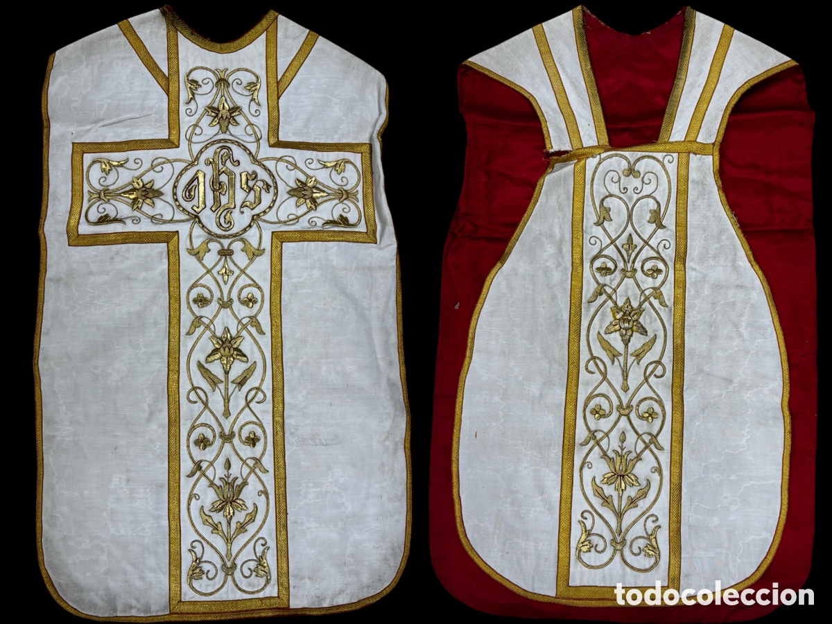 Antiques: Casulla bordada en oro