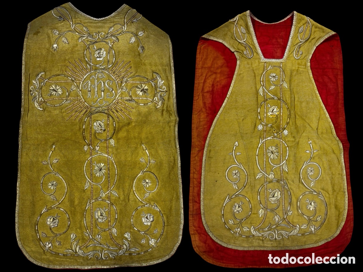 Antig&uuml;edades: Casulla bordada en oro. - Foto 1