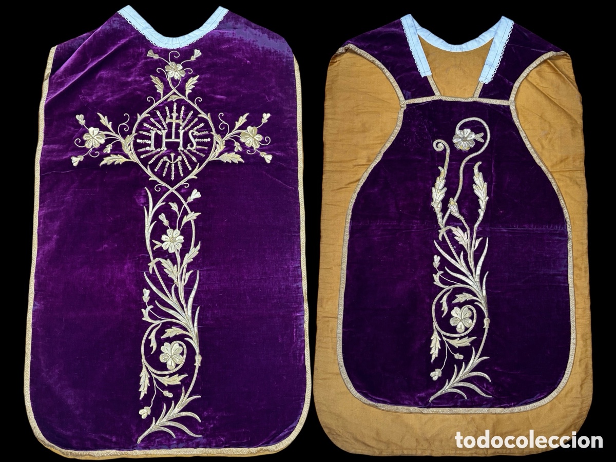Antiguidades: Casulla bordada en oro.