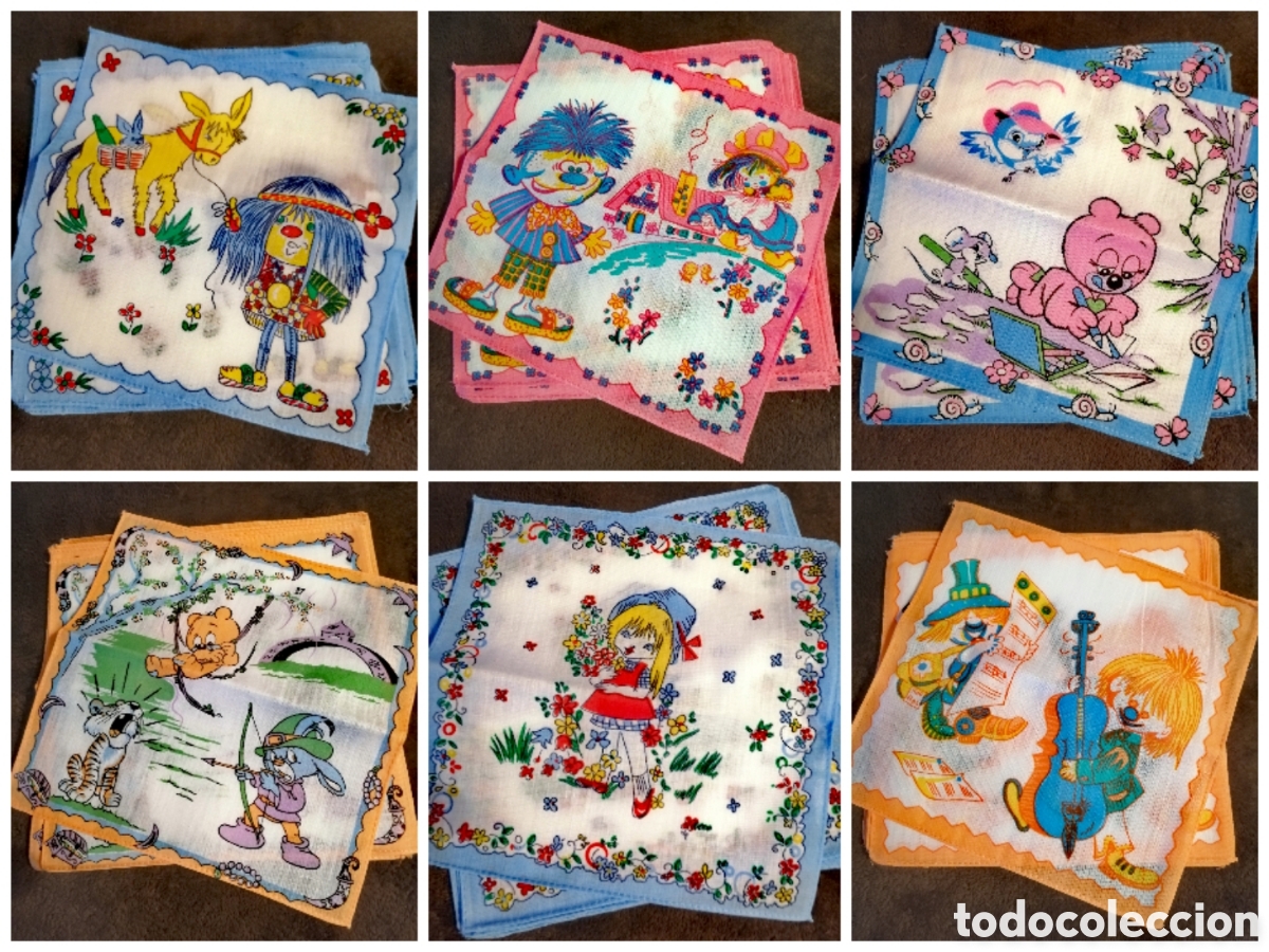 Antiguidades: Pa&ntilde;uelos infantiles a&ntilde;os 80