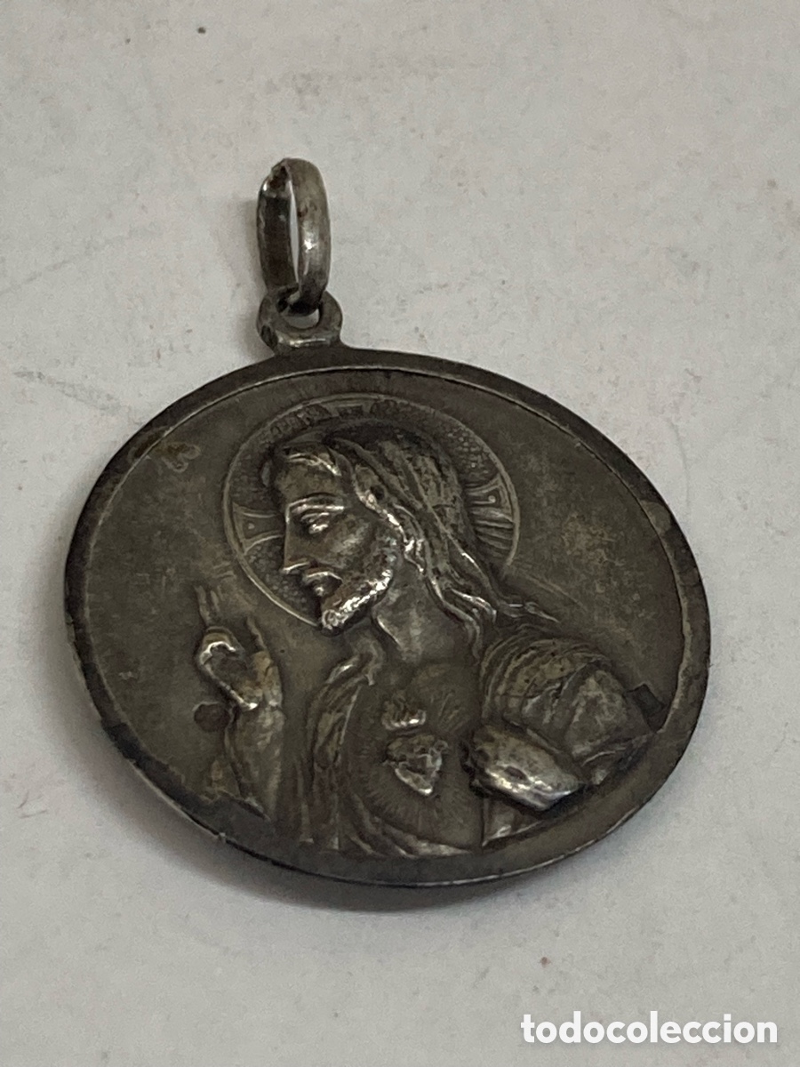 Antig&uuml;edades: Medalla de plata religiosa C564 - Foto 2