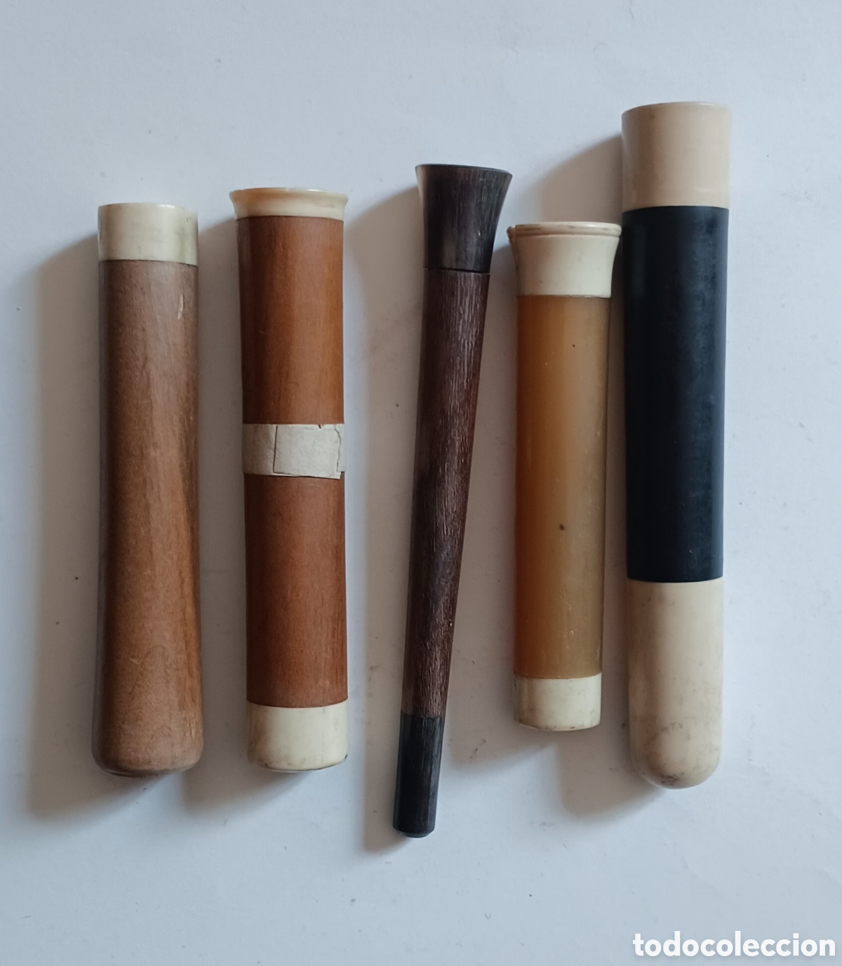 Antig&uuml;edades: 5 Puntas antiguas para bastones o paraguas. entre ,2 a 11,3 alto. Vell i Bell