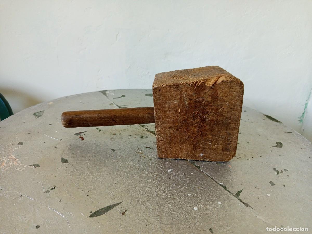Antig&uuml;edades: Martillo mazo de madera antiguo - Foto 1