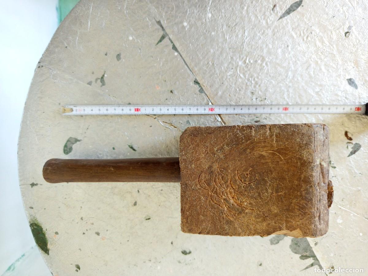 Antig&uuml;edades: Martillo mazo de madera antiguo - Foto 2