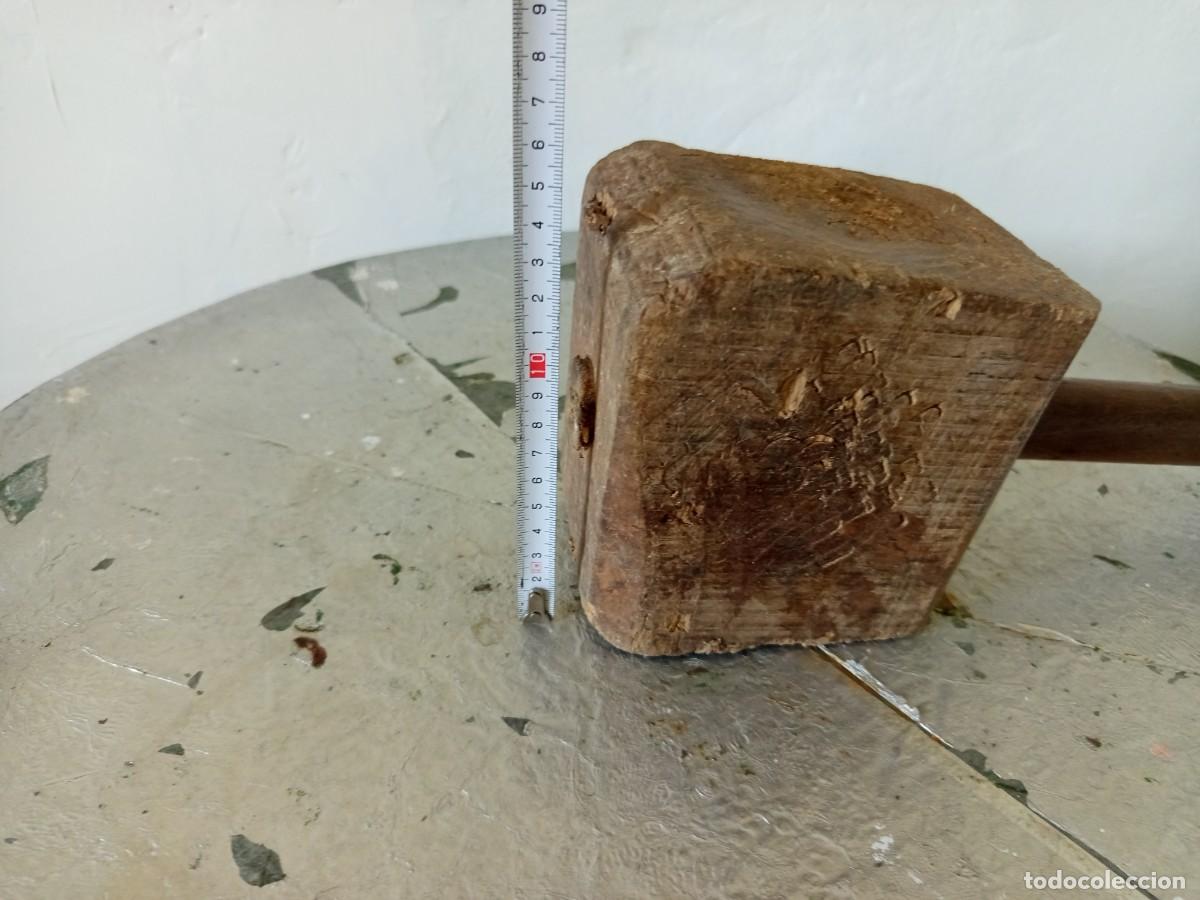 Antig&uuml;edades: Martillo mazo de madera antiguo - Foto 3