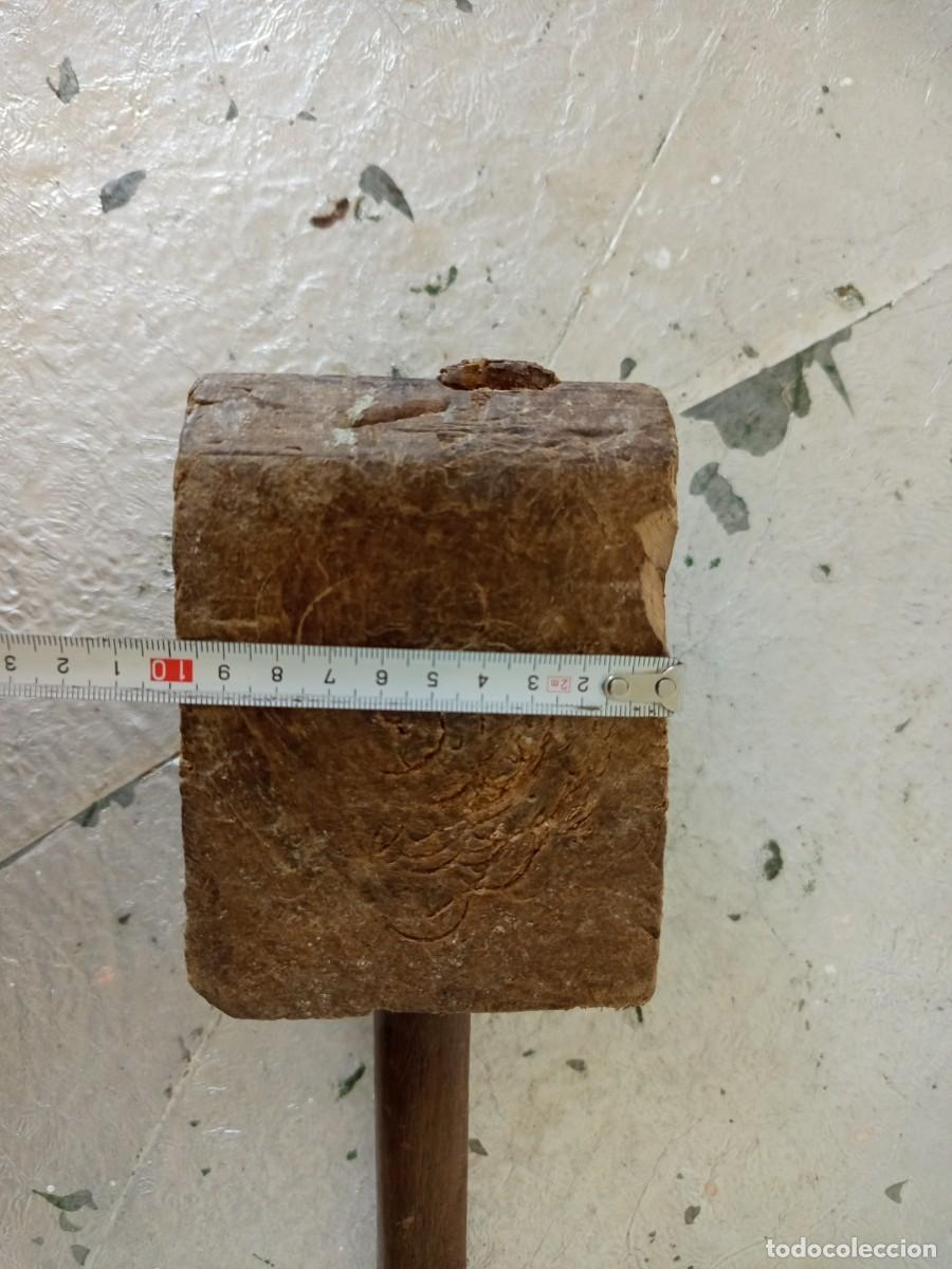 Antig&uuml;edades: Martillo mazo de madera antiguo - Foto 4
