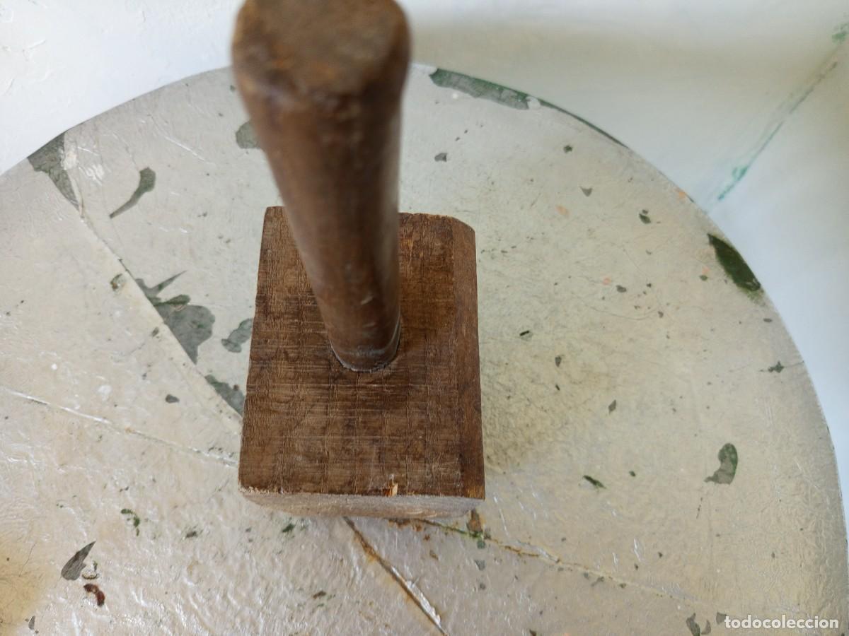 Antig&uuml;edades: Martillo mazo de madera antiguo - Foto 5