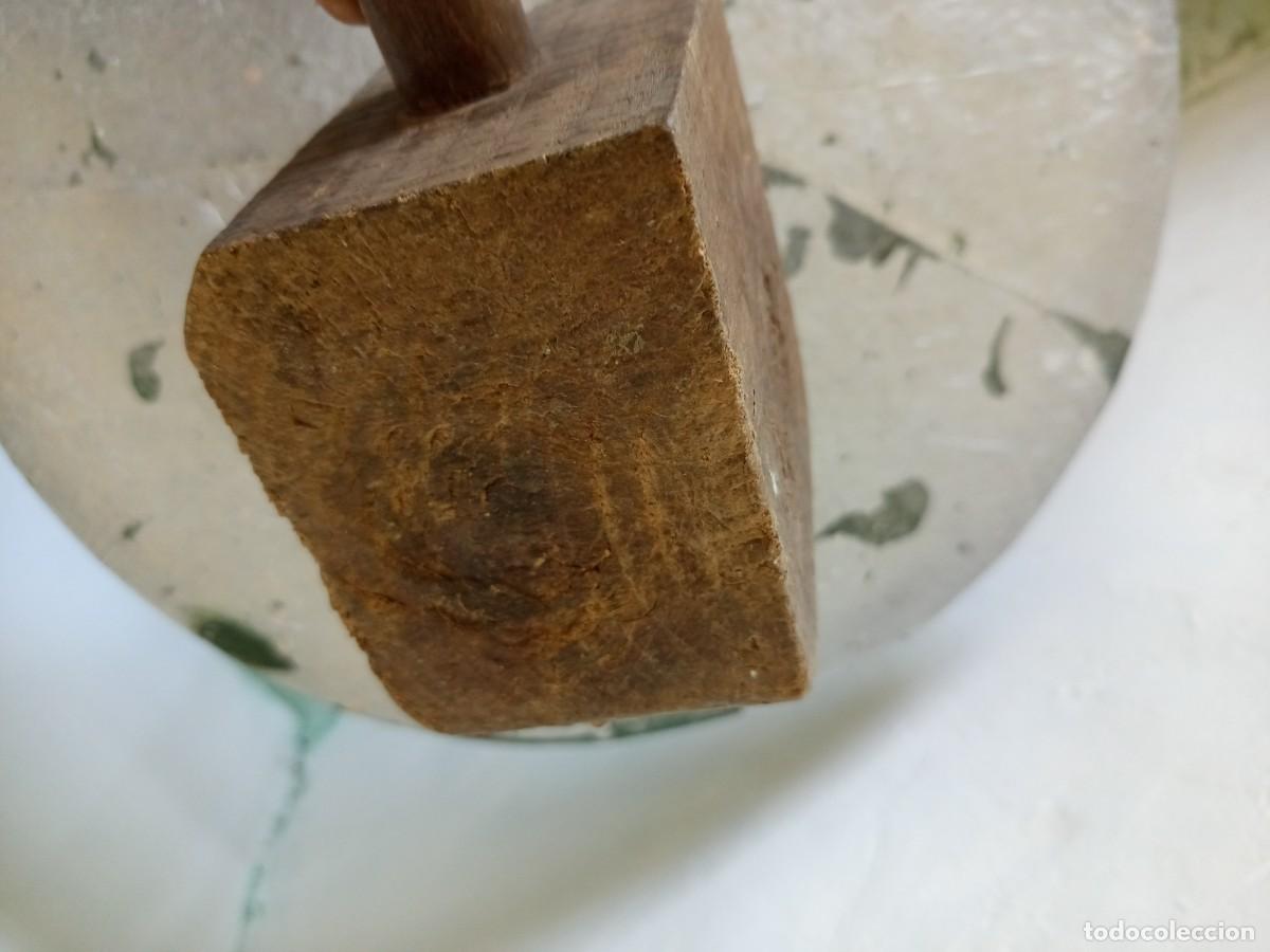 Antig&uuml;edades: Martillo mazo de madera antiguo - Foto 8