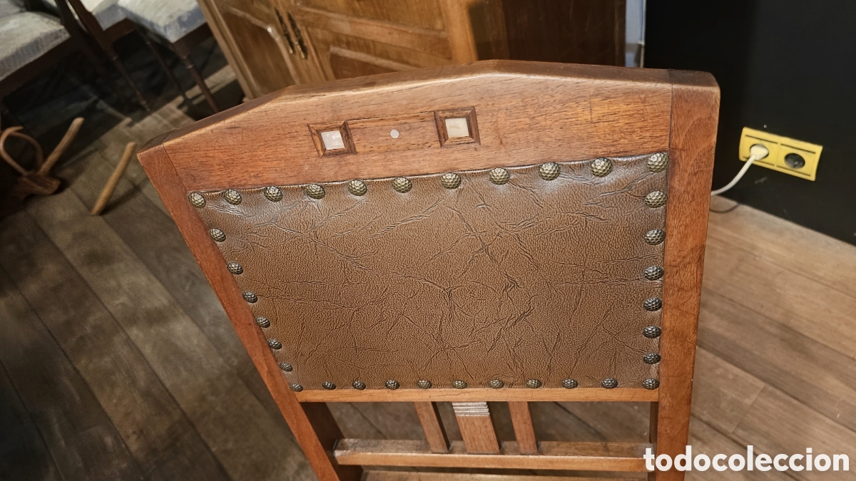 Antig&uuml;edades: Mesa y sillas comedor antiguo - Foto 4