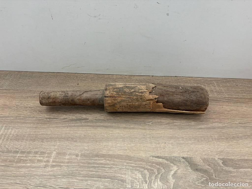 Antig&uuml;edades: MAZA DE PICAR DE MADERA - Foto 2