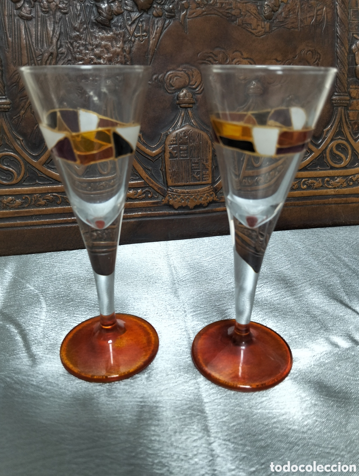 Antig&uuml;edades: Copa Cristal soplado, mosaico. - Foto 2