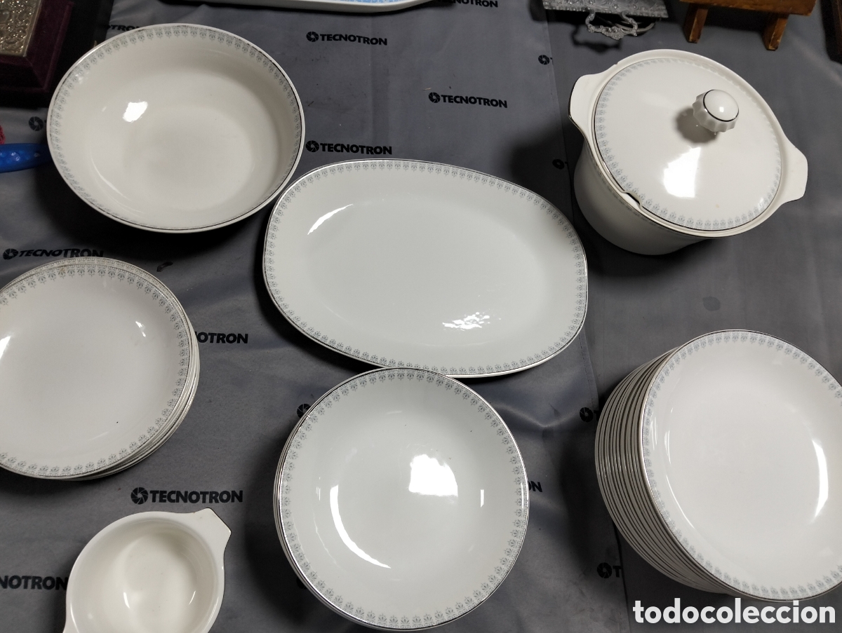 Antig&uuml;edades: Juego vajillas 36 marca Galher o Calher.