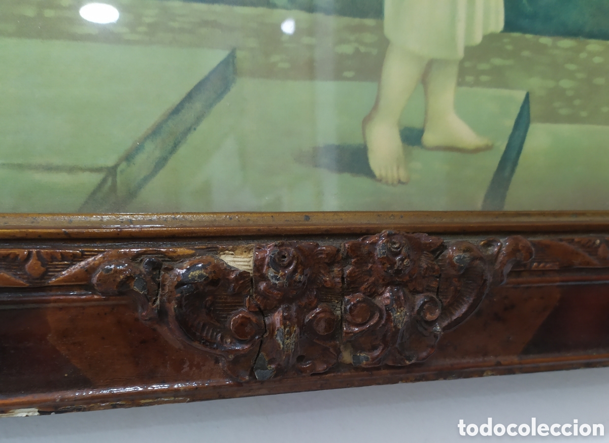 Antig&uuml;edades: Cuadro antiguo religioso - mide 89x47 cm - Foto 2