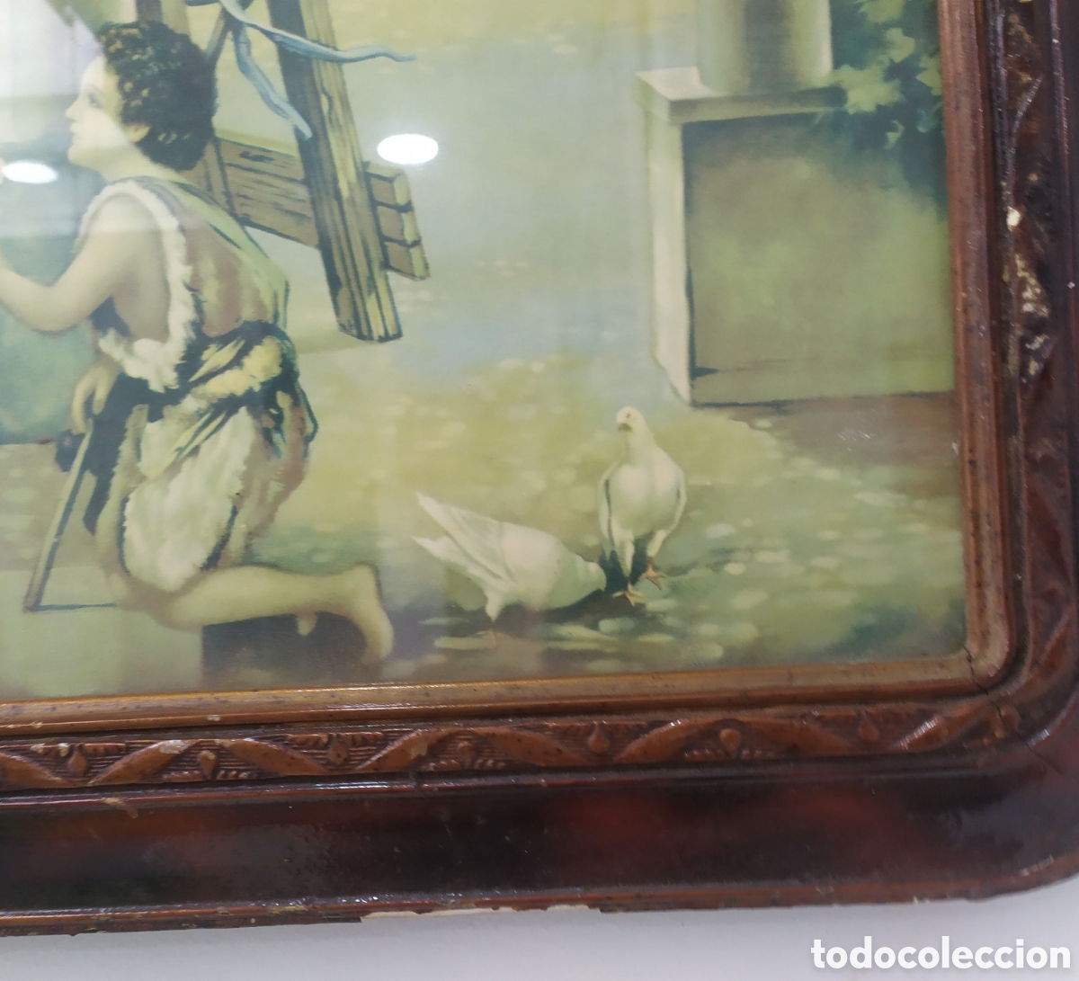 Antig&uuml;edades: Cuadro antiguo religioso - mide 89x47 cm - Foto 5