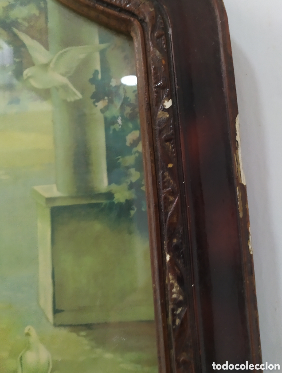 Antig&uuml;edades: Cuadro antiguo religioso - mide 89x47 cm - Foto 6