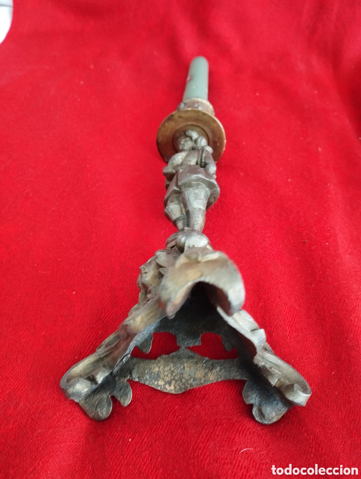 Antig&uuml;edades: Pareja Candelabros antiguos bronce. - Foto 15