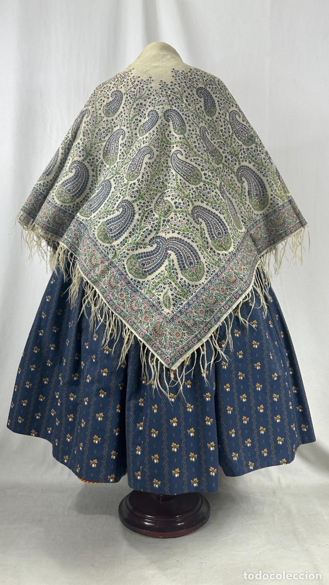 Antig&uuml;edades: Antiguo mant&oacute;n de merino estampado - Foto 1