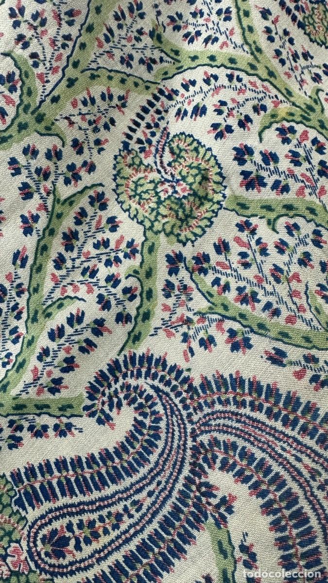 Antig&uuml;edades: Antiguo mant&oacute;n de merino estampado - Foto 4