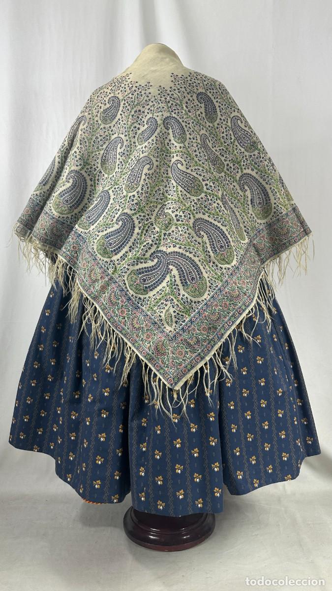 Antig&uuml;edades: Antiguo mant&oacute;n de merino estampado - Foto 7