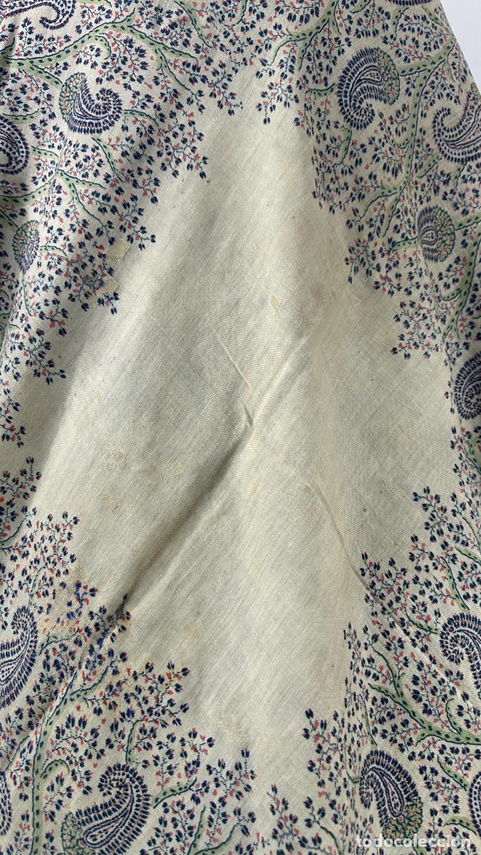 Antig&uuml;edades: Antiguo mant&oacute;n de merino estampado - Foto 9