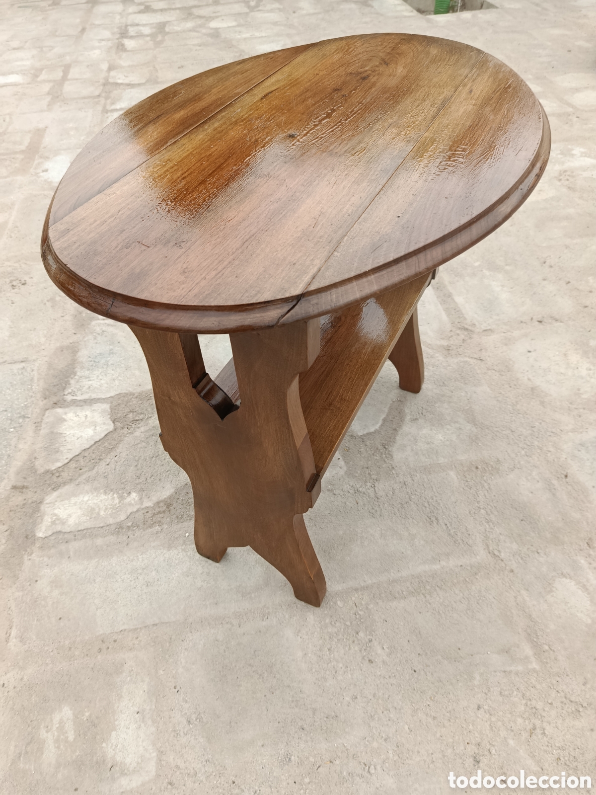 Antig&uuml;edades: Mesa de alas de madera maciza - Foto 2