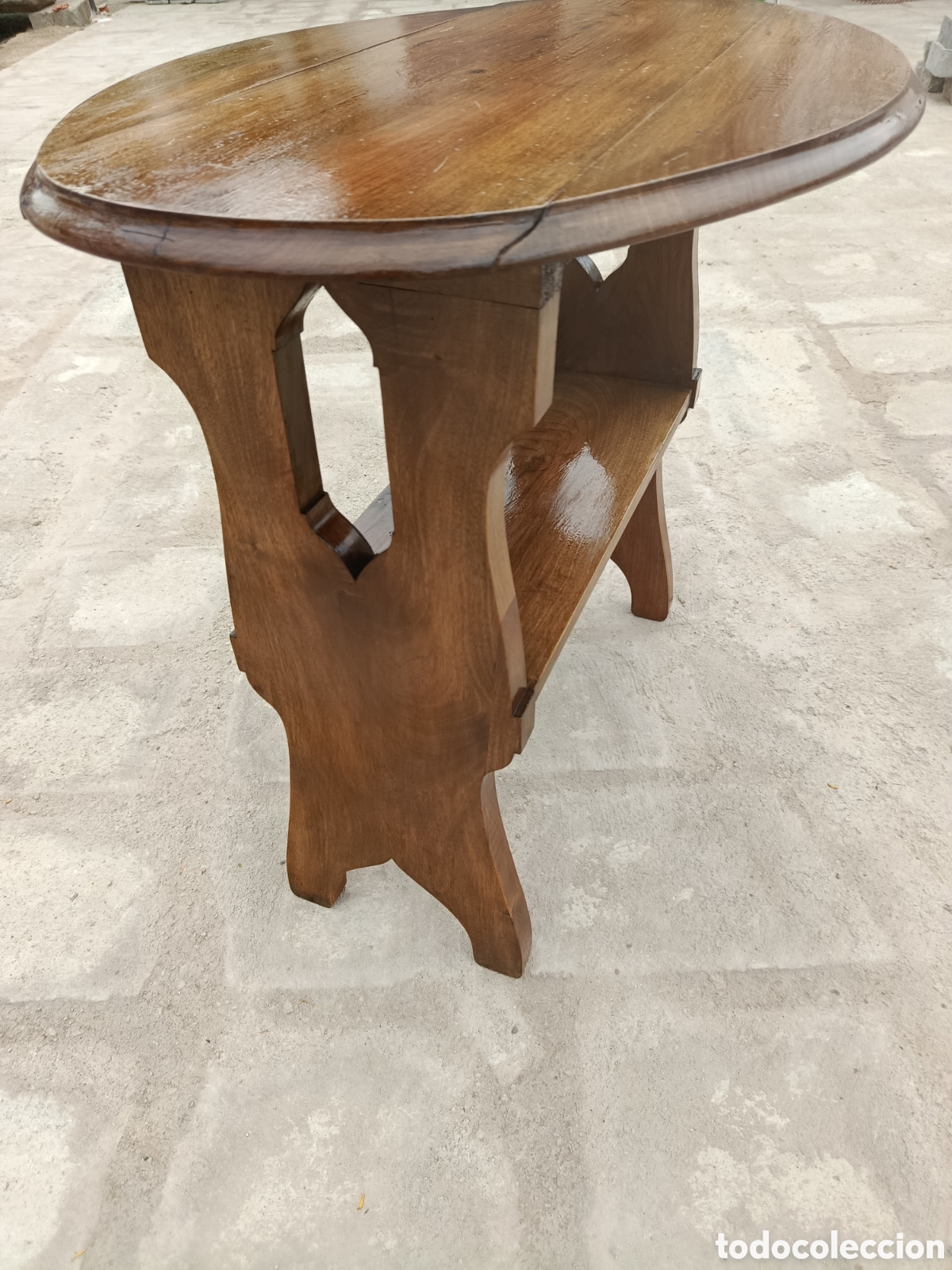 Antig&uuml;edades: Mesa de alas de madera maciza - Foto 3