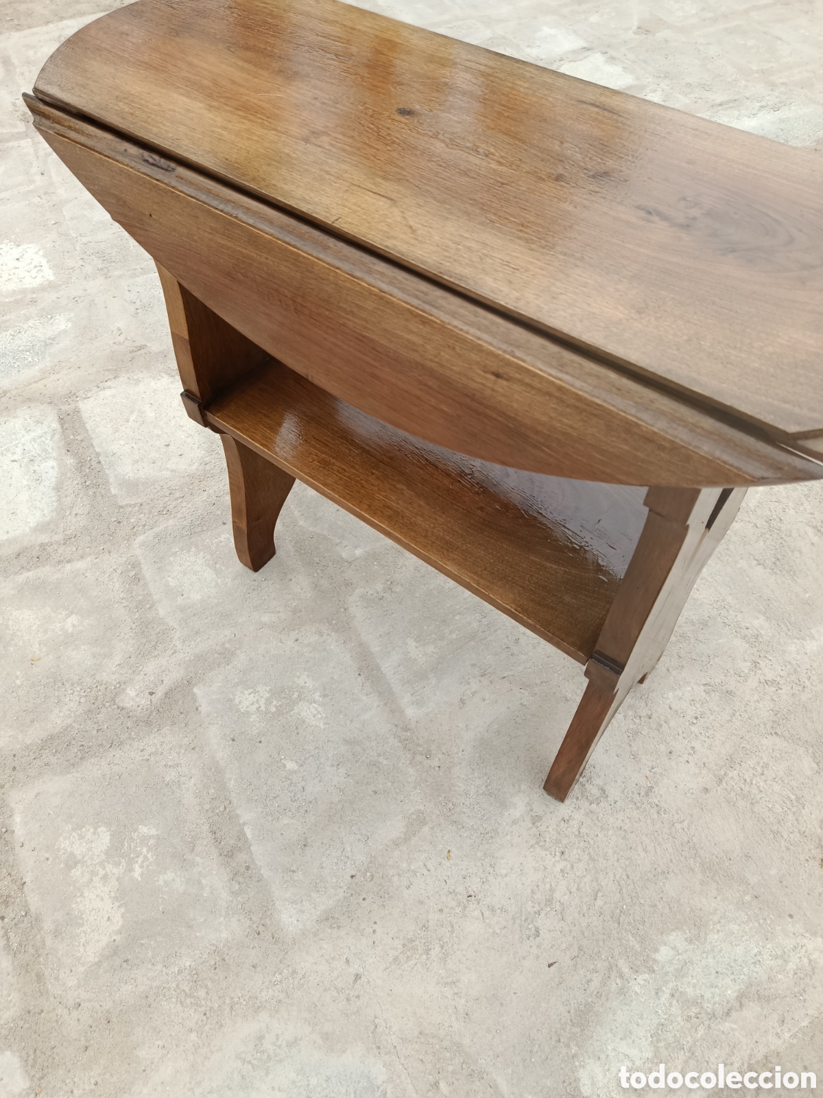 Antig&uuml;edades: Mesa de alas de madera maciza - Foto 4