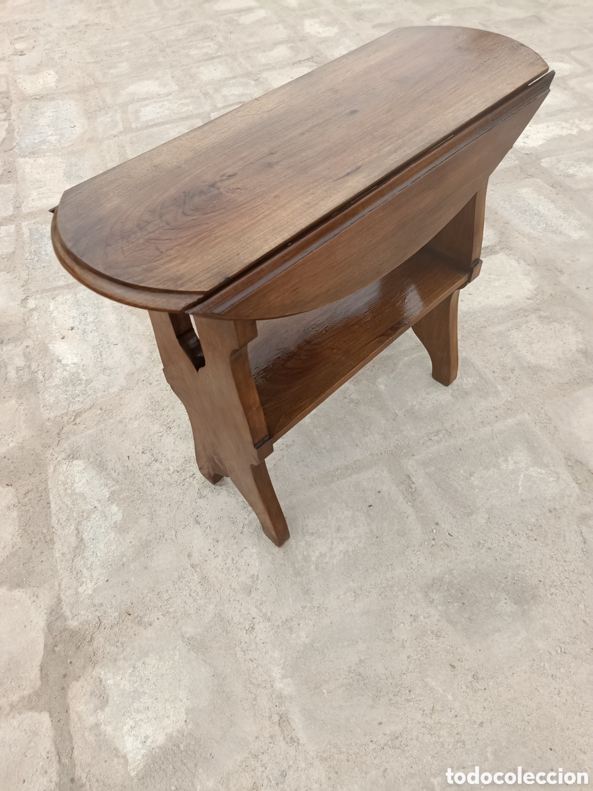 Antig&uuml;edades: Mesa de alas de madera maciza - Foto 5