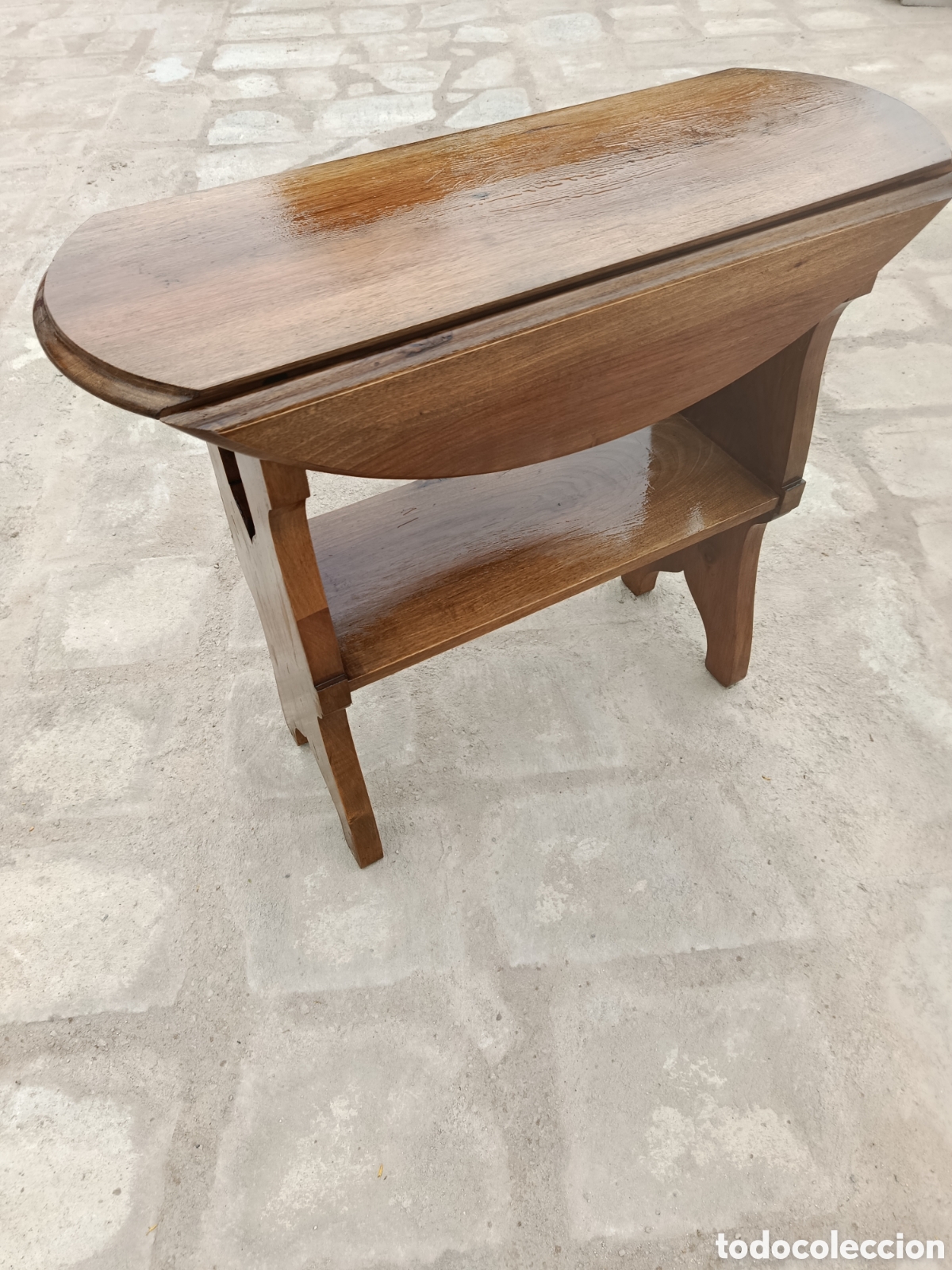 Antig&uuml;edades: Mesa de alas de madera maciza - Foto 7