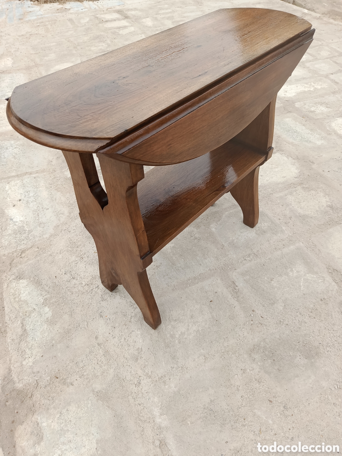 Antig&uuml;edades: Mesa de alas de madera maciza - Foto 1