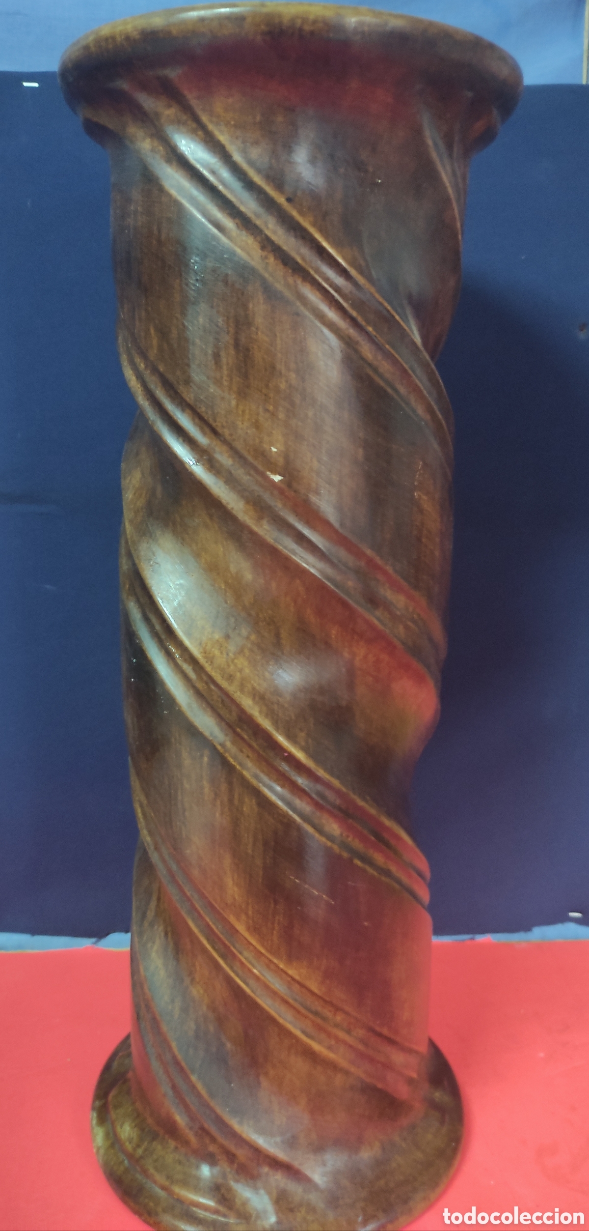 Antig&uuml;edades: Pedestal de ceram8ca marron