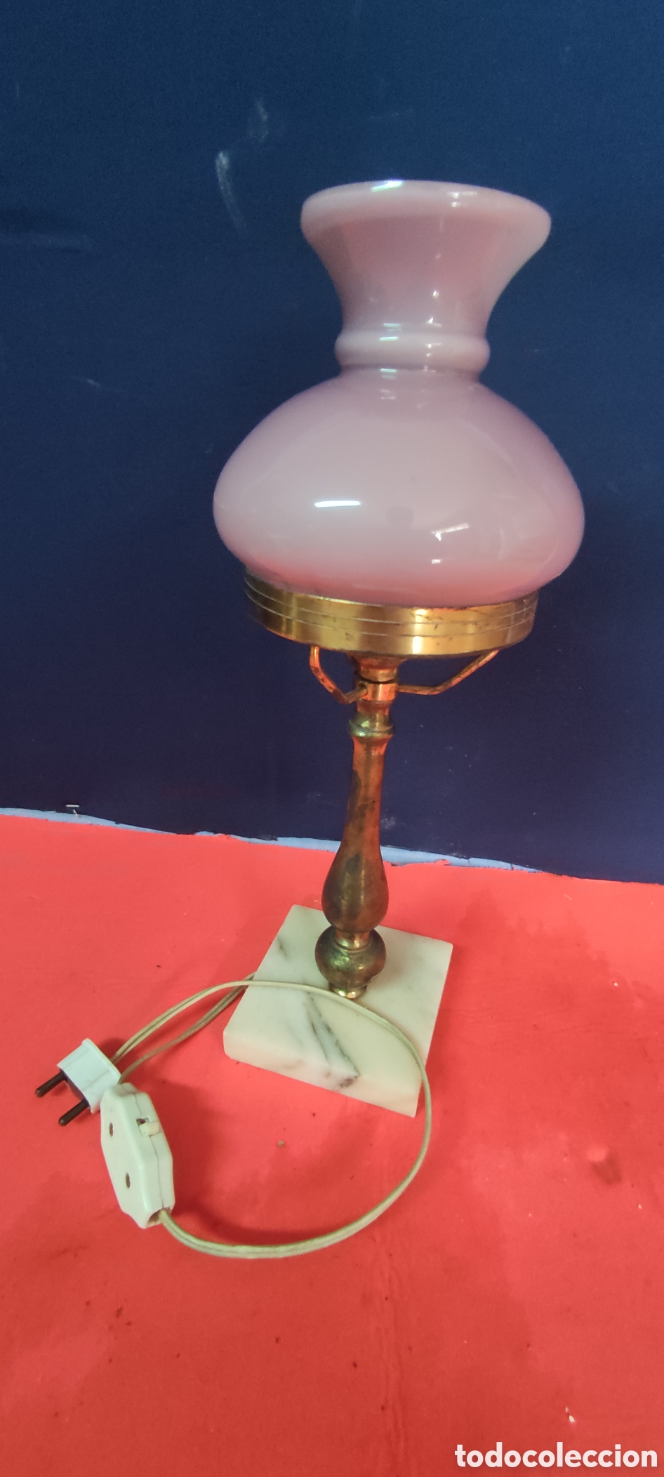 Antig&uuml;edades: Antigua lampara de mesa - Foto 6