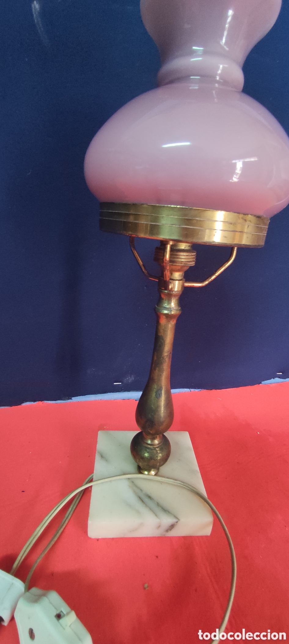 Antig&uuml;edades: Antigua lampara de mesa - Foto 8