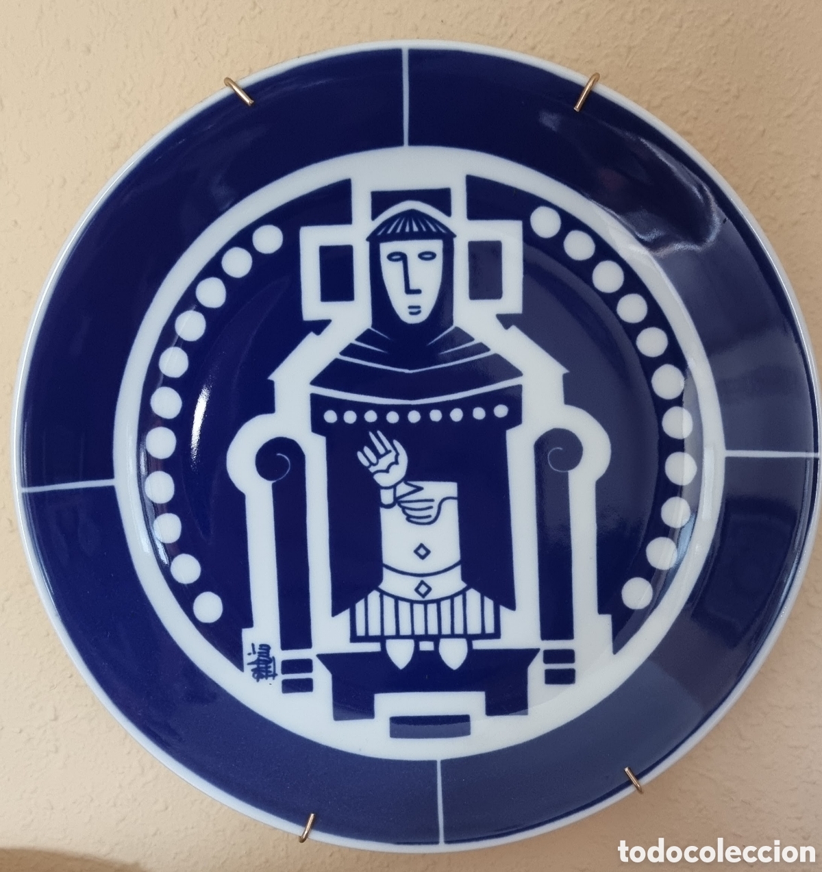 Antig&uuml;edades: Lote de 5 platos conmemorativos de Sargadelos