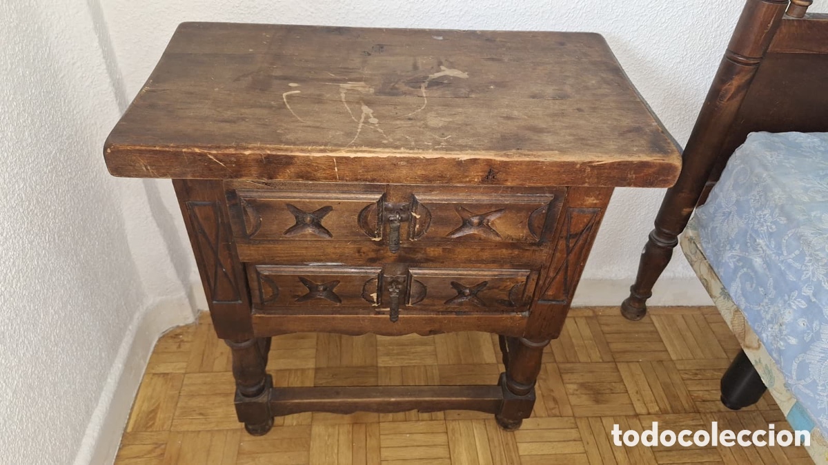 Antig&uuml;edades: Dormitorio antiguo de madera bien conservado - Foto 4