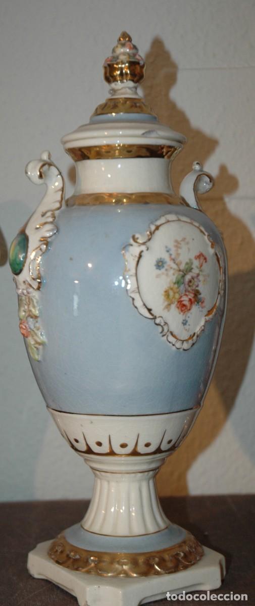 Antig&uuml;edades: JARRON DE PORCELANA AZUL - Foto 3